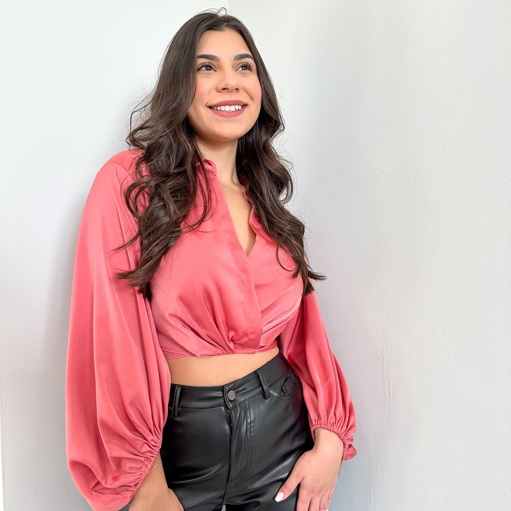 Pink Silk Blouse